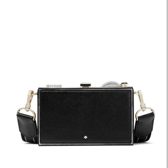 Kate Spade Novelty Clic 3D Camera Bag Metallic Leather Clutch Crossbody - Picture 7 of 15